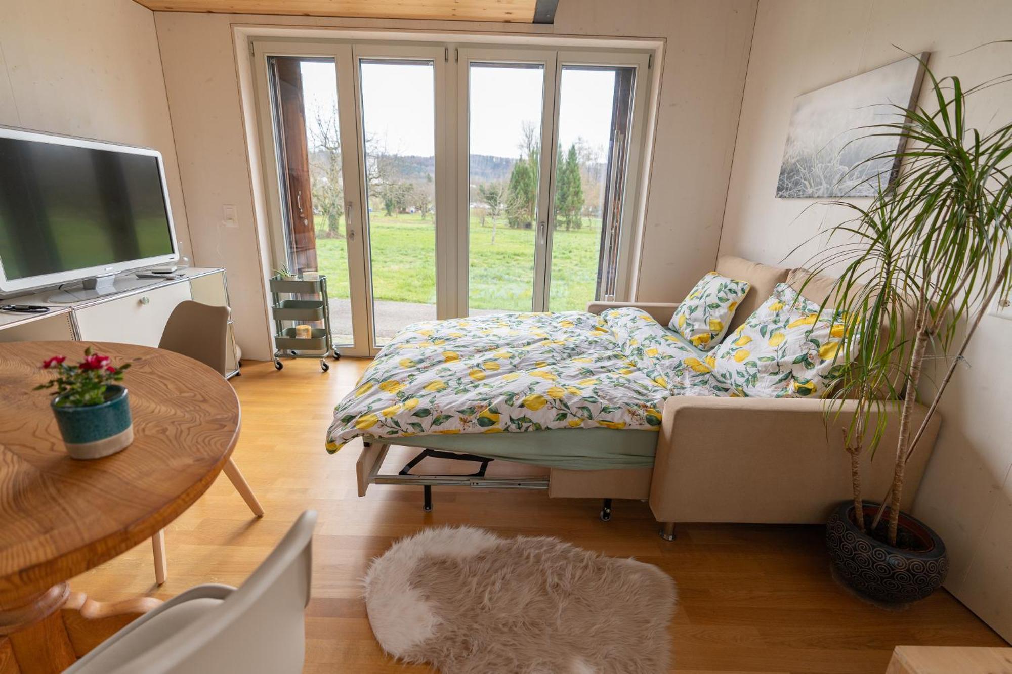 Tiny House Chez Claudine - Relaxen, Workspace, Naehe Thermen, Netflix, Free Parking & Wifi Brugg  Extérieur photo